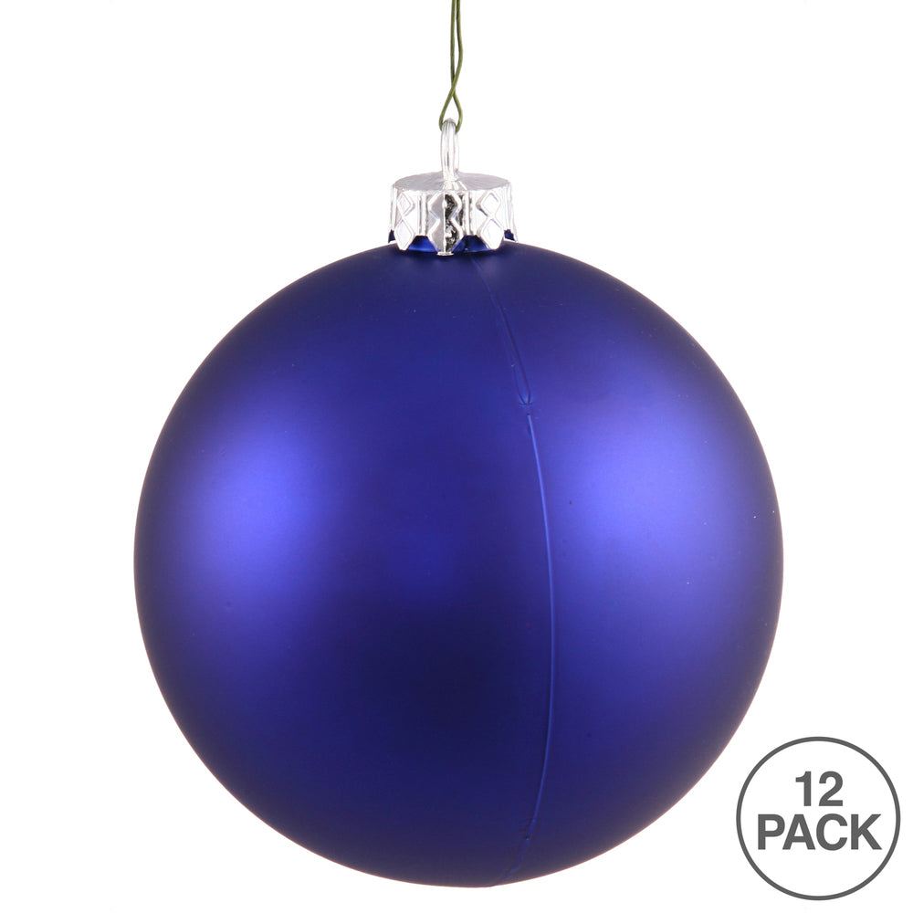 Vickerman 3" Cobalt Matte Ball Ornament 12 per Bag