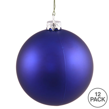 Vickerman 3" Cobalt Matte Ball Ornament 12 per Bag