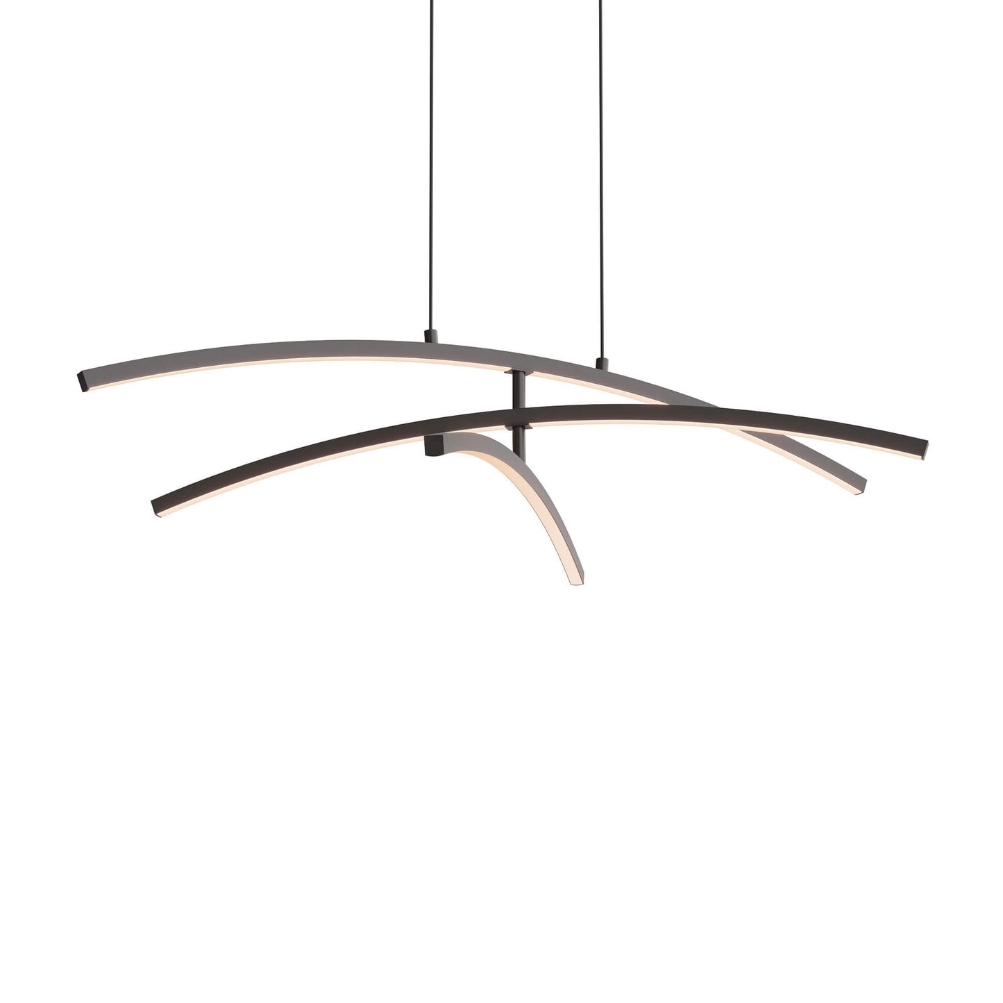 DALS Lighting Sway 36 and 48 Inch 5 CCT Curved LED Pendant