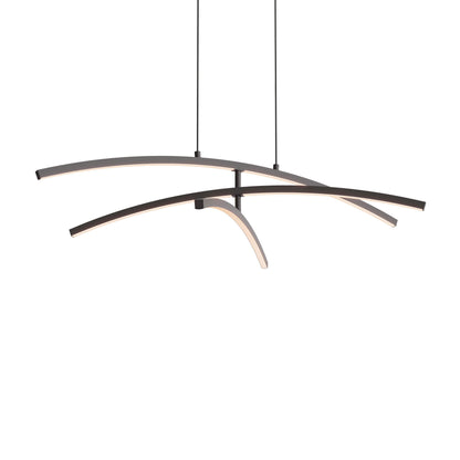 DALS Lighting Sway 36 and 48 Inch 5 CCT Curved LED Pendant