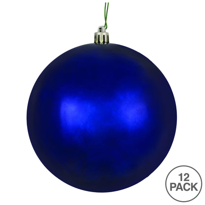 Vickerman 3" Midnight Blue Shiny Ball Ornament 12 per Bag