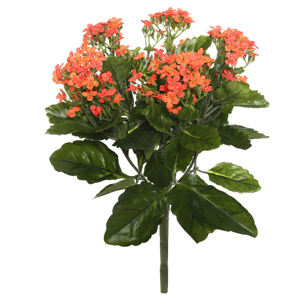 Vickerman 17.25" Artificial Orange Kalanchoe Bush.