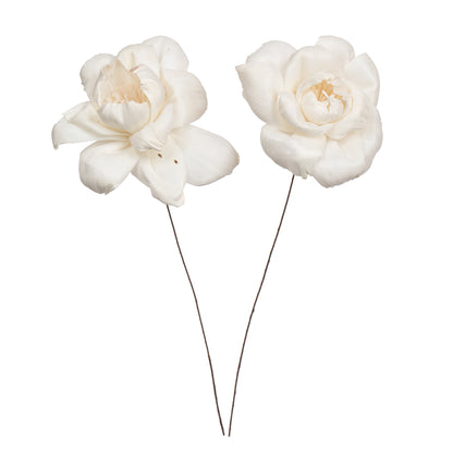 Vickerman Natural Botanicals 4" Natural Dried Roestte Sola Flower on 12" wire stem- 12 stem/polybag.