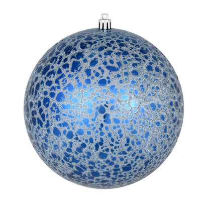 Vickerman 6" Midnight Blue Crackle Ball Ornament 4 per Bag