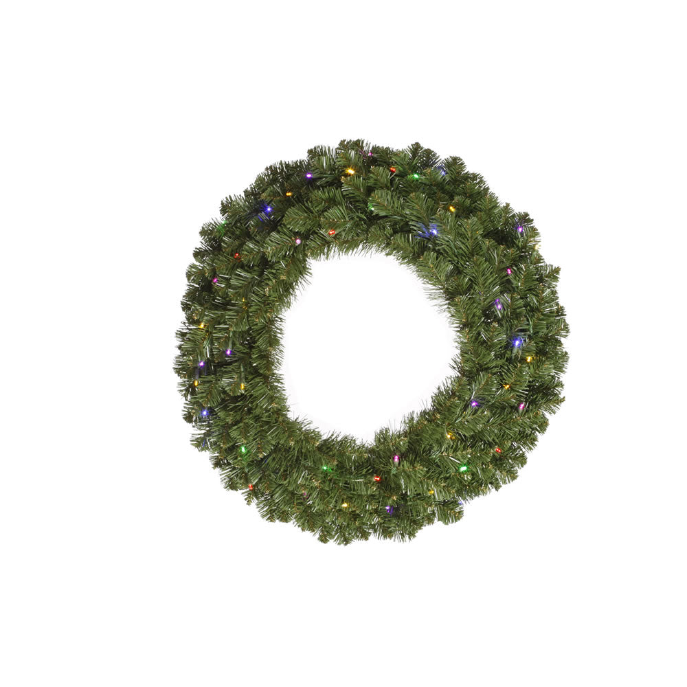 Vickerman 48" Grand Teton Artificial Christmas Wreath Multi-Colored Wide Angle LED Lights