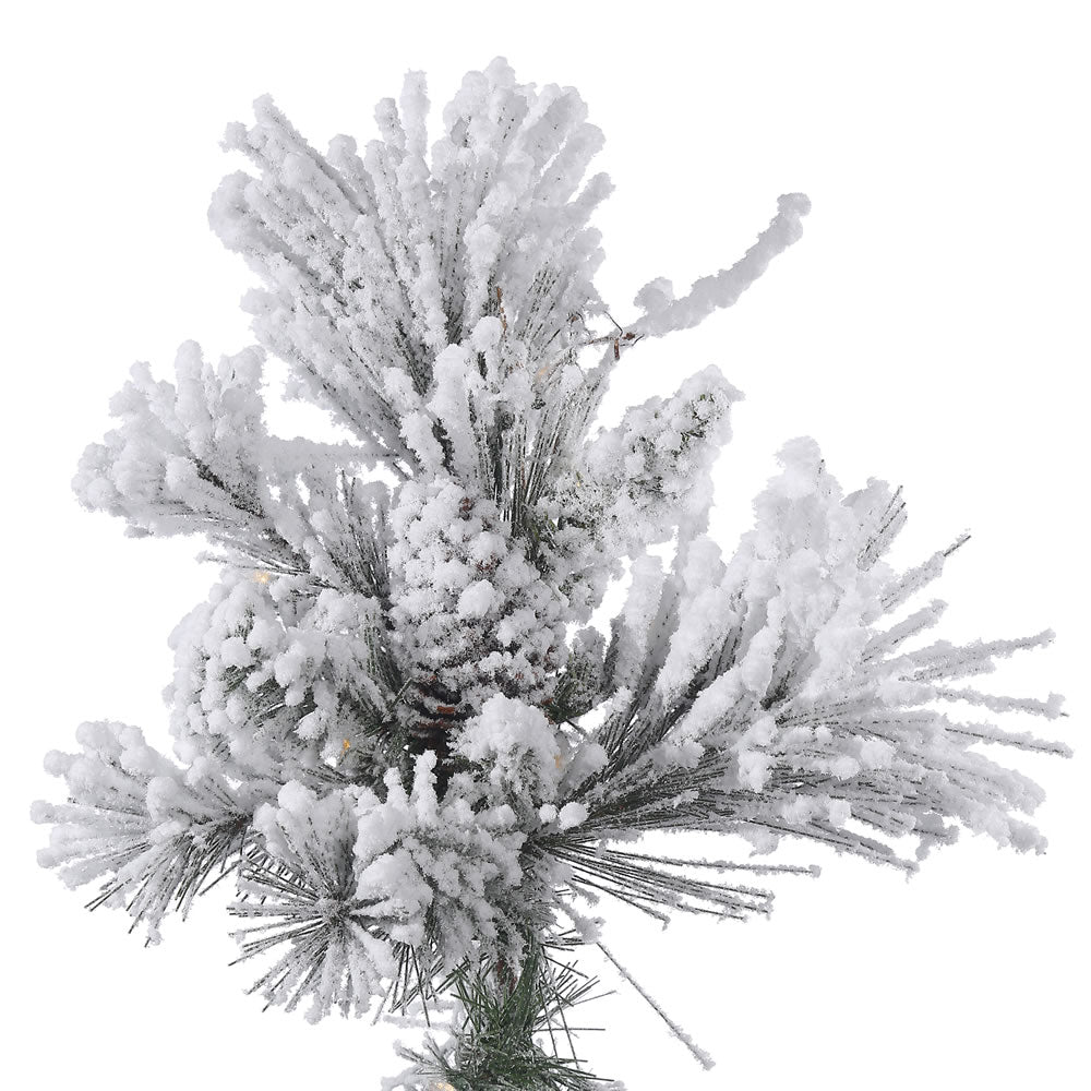 Vickerman 4.5' Flocked Alberta Artificial Christmas Tree Unlit