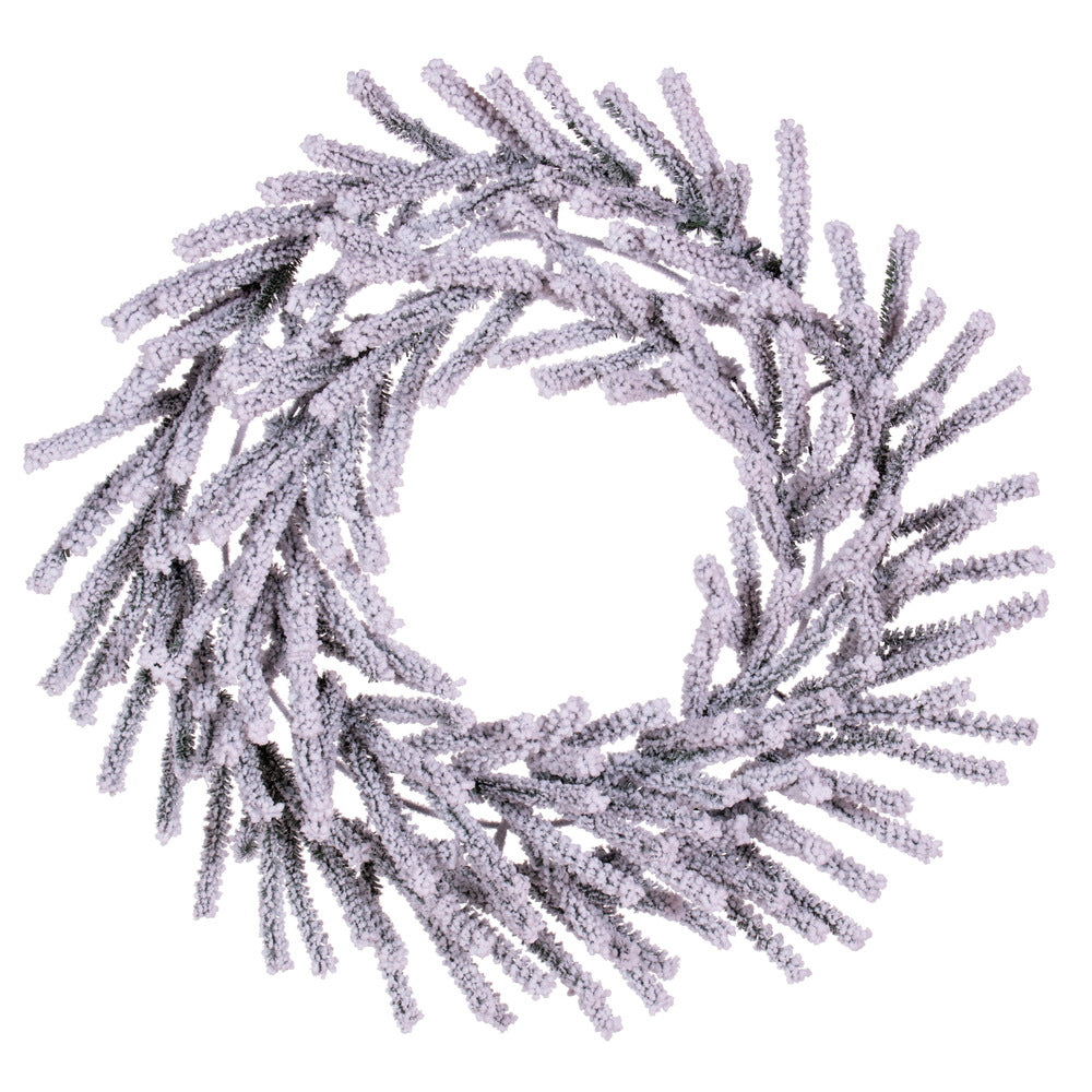 Vickerman 30" Flocked Pistol Unlit Pine Wreath.
