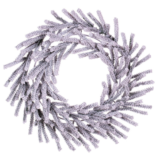 Vickerman 30" Flocked Pistol Unlit Pine Wreath.