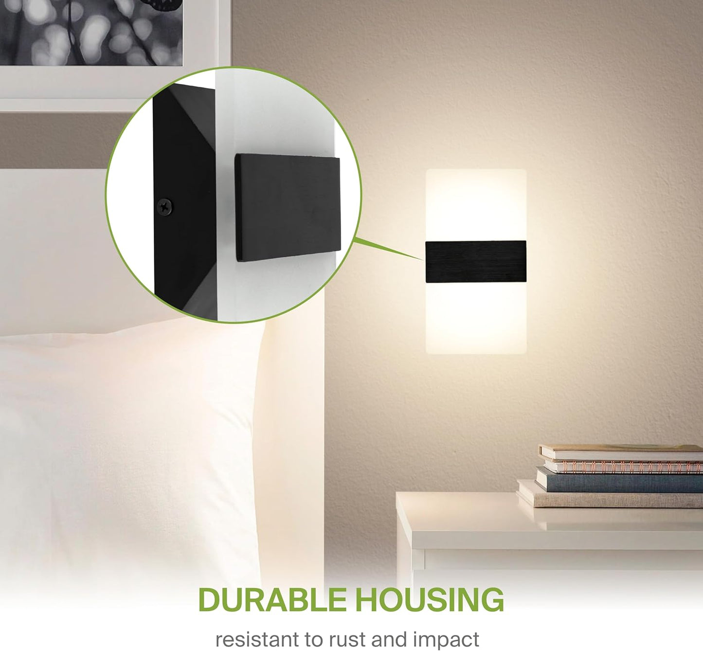 ASD Lighting LED Wall Sconce 10W 120V Triac 2700/3000/3500/4000/5000K Black ETL