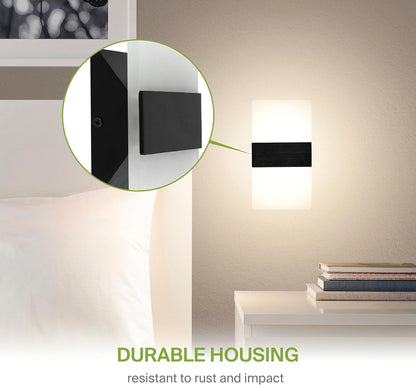 ASD Lighting LED Wall Sconce 10W 120V Triac 2700/3000/3500/4000/5000K Black ETL