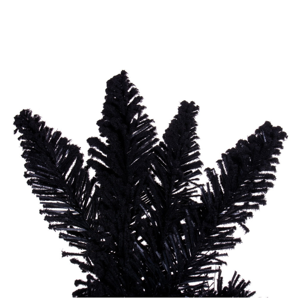 Vickerman 9' x 14" Flocked Black Fir Artificial Garland Unlit.