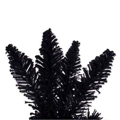 Vickerman 9' x 14" Flocked Black Fir Artificial Garland Unlit.