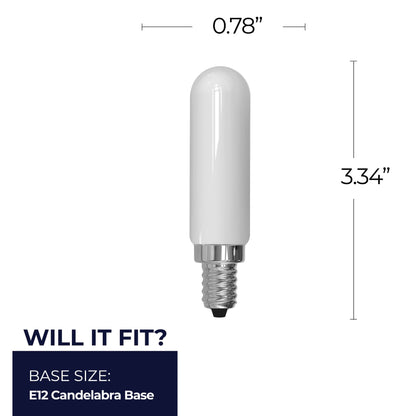 Bulbrite 862109 LED Filament Pack of (4) 4.5 Watt Dimmable T6 Light Bulb with Milky Glass Finish and Candelabra (E12) Base - 5000K (Soft Daylight Light), 450 Lumens