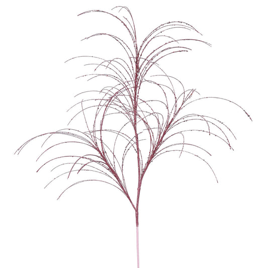 Vickerman 34" Mauve Glitter Grass Spray. Includes 6 sprays per pack..