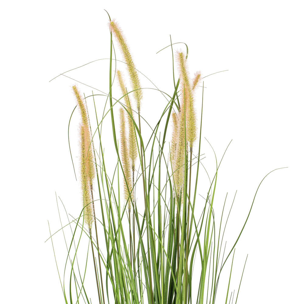 Vickerman 48" Artificial Potted Green Grass and Cattails.