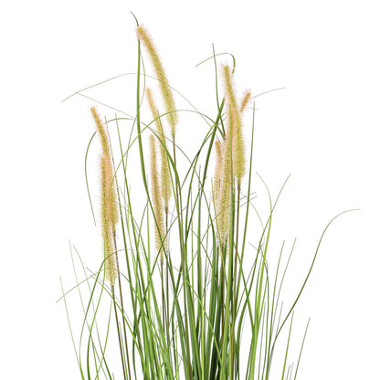 Vickerman 48" Artificial Potted Green Grass and Cattails.