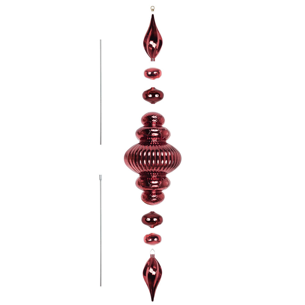 Vickerman 41" Red Shiny Finial Ornament