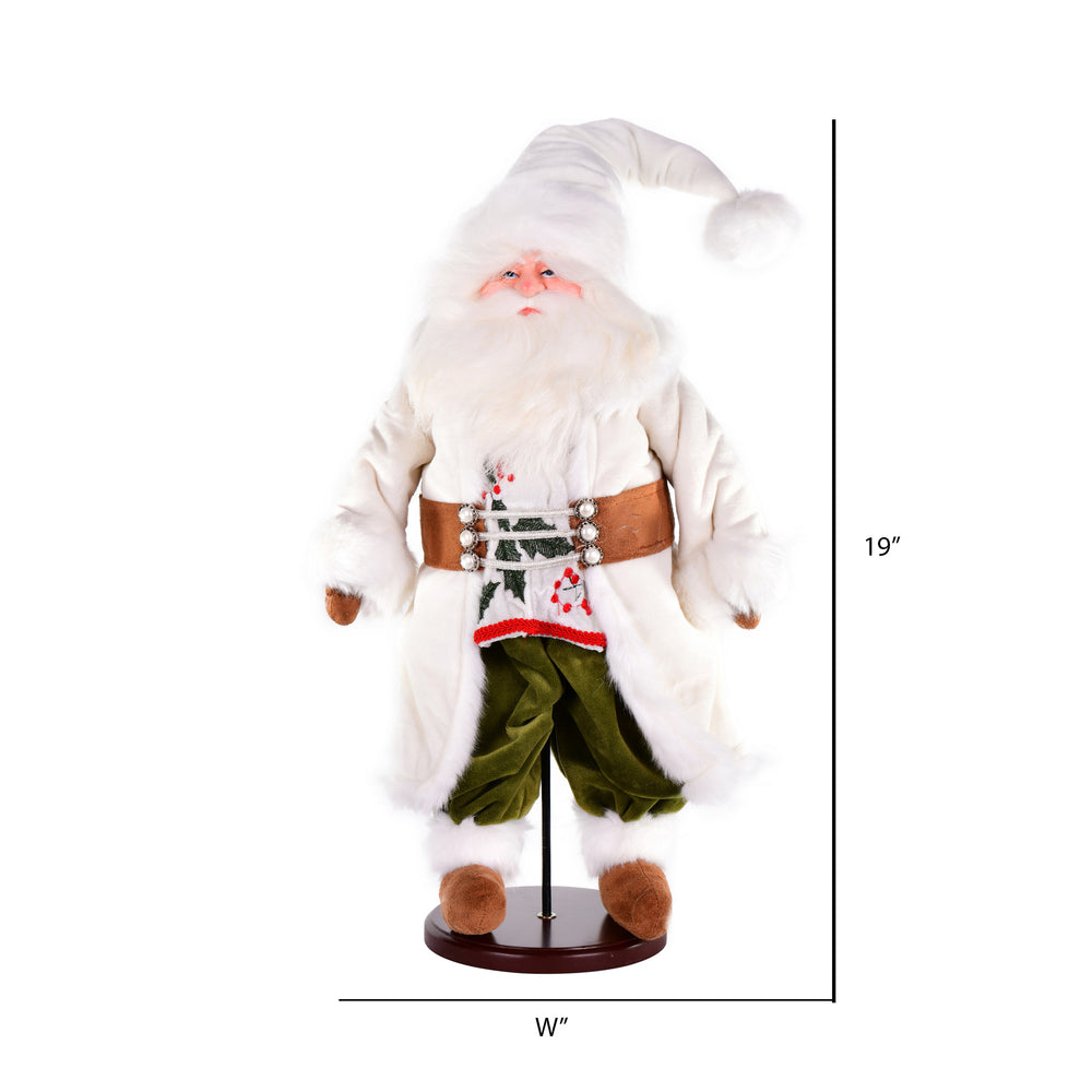 Vickerman 19" Happy Holly Daze Collection Santa Doll with Stand