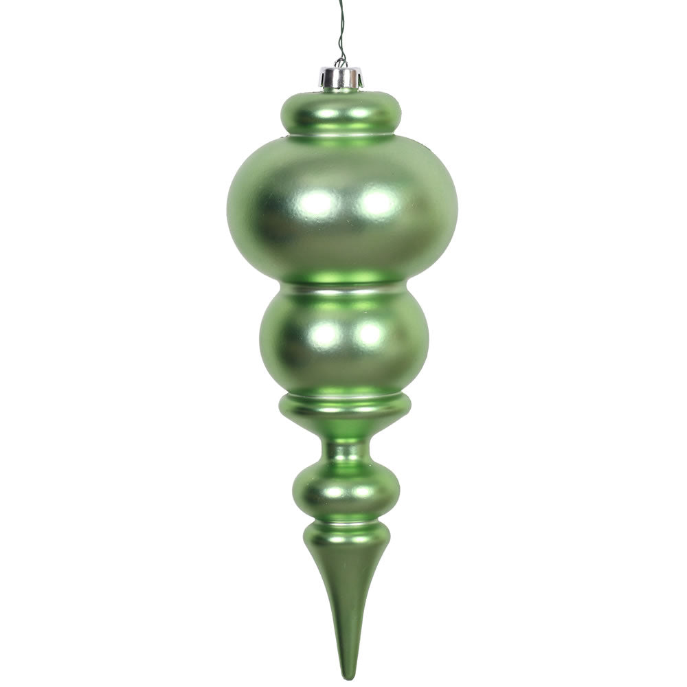 Vickerman 14" Celadon Matte Finial Ornament