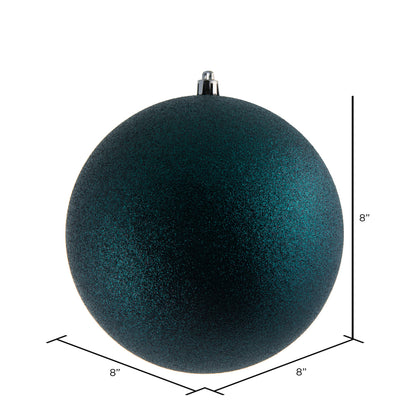 Vickerman 8" Midnight Green Glitter Ball Ornament