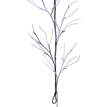 Vickerman 6' Brown Frosted Twig Garland Battery Operated Warm White 3mm Wide Angle LED lights.