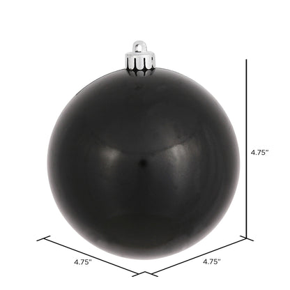 Vickerman 4.75" Black Candy Ball Ornament 4 per Bag
