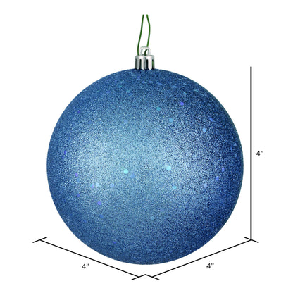 Vickerman 4" Periwinkle Sequin Ball Ornament 6 per Bag