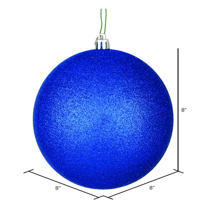 Vickerman 8" Midnight Blue Glitter Ball Ornament