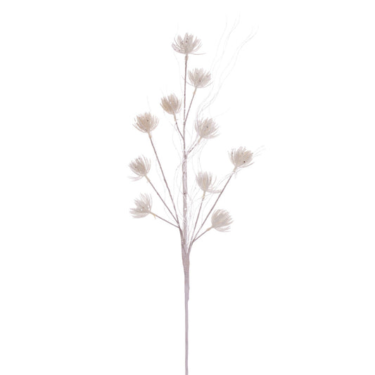 Vickerman 30" White Mini Flower Glitter Spray 6 per bag.