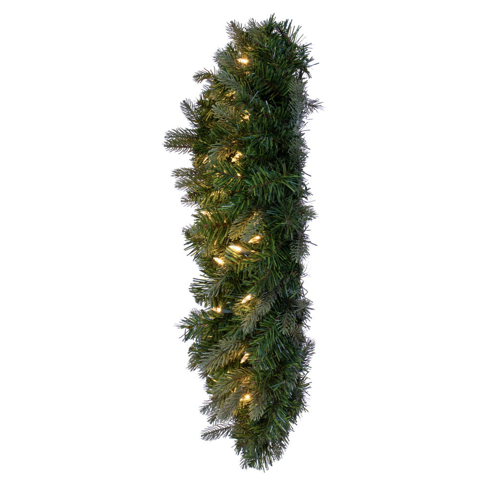 Vickerman 30" Douglas Fir Artificial Pre-Lit Wreath Dura-Lit® Warm White LED Mini Lights.