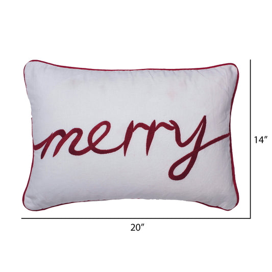 Vickerman Decorative 14" x 20" Merry Pillow