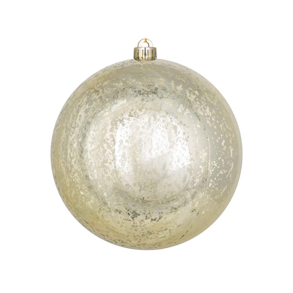 Vickerman 8" Champagne Shiny Mercury Ball Ornament