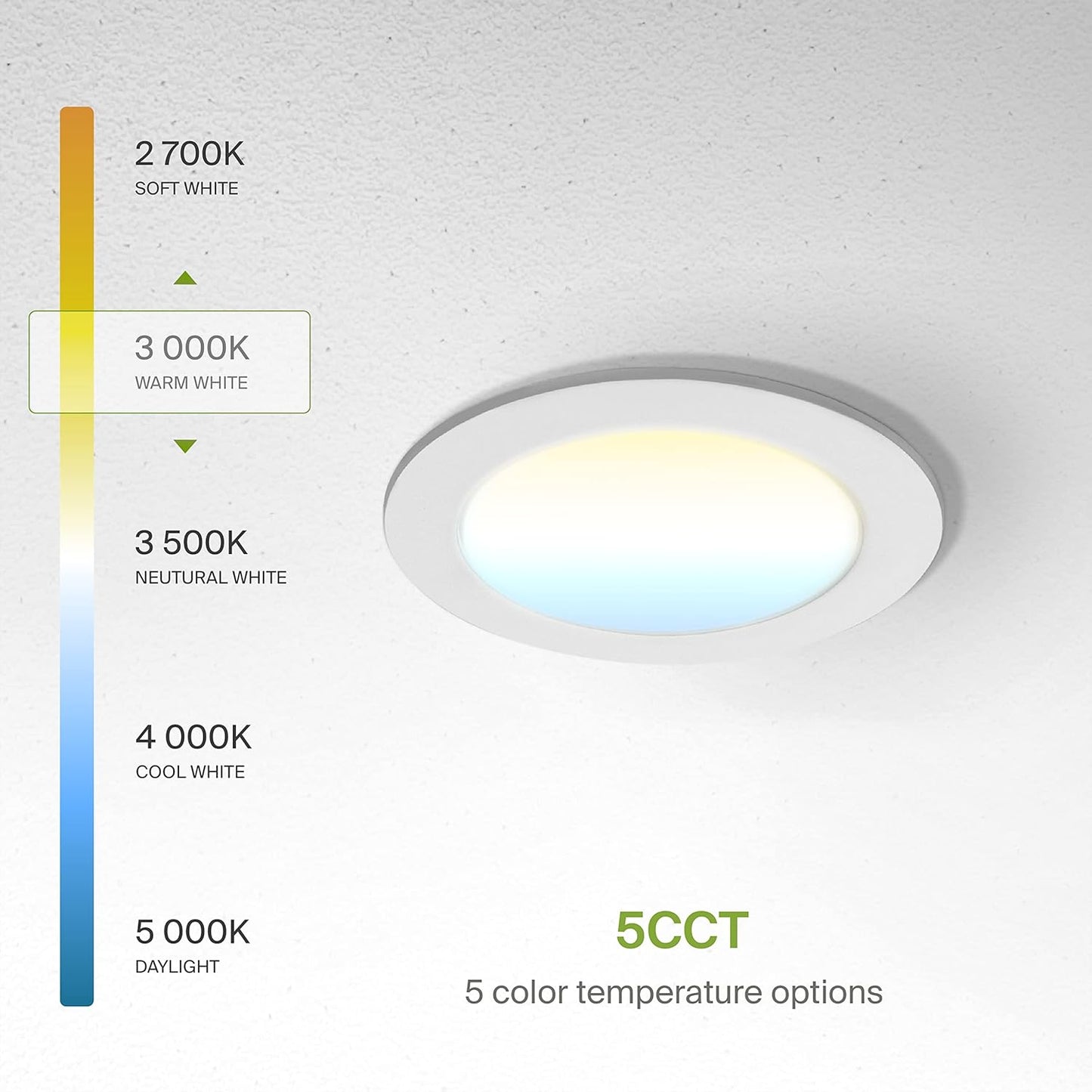 ASD Lighting LED Recessed Mini Panel Round 4inch 12W 120V Triac 2700/3000/3500/4000/5000K White UL Energy Star 12 pack