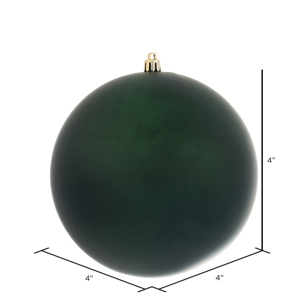 Vickerman 4" Midnight Green Matte Ball Ornament 6 per Bag