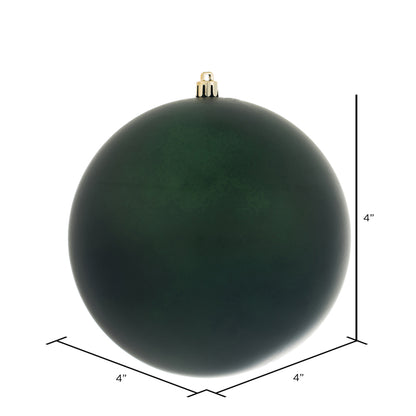 Vickerman 4" Midnight Green Matte Ball Ornament 6 per Bag