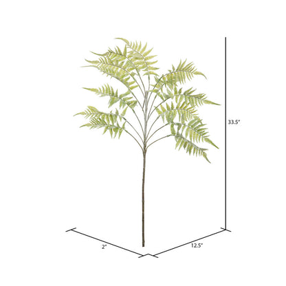 Vickerman 33.5" Light Green Artificial Jungle Fern Leaves Spray 2 per bag.