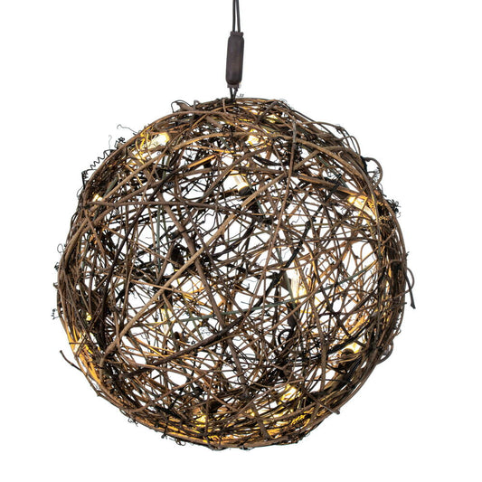 Vickerman 60Lt LED Warm White 3Pc Rattan Ball Set, 20Lt x 8" Ball, 20Lt x 10" Ball, 20Lt x 12" Ball, each with Brown Wire and 6' Lead Cord. UL approved.
Brown shipping Box with Color label.