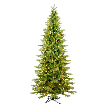 Vickerman 7.5' x 44" Balsam Spruce Slim Artificial Christmas Tree Warm White Dura-lit LED Lights