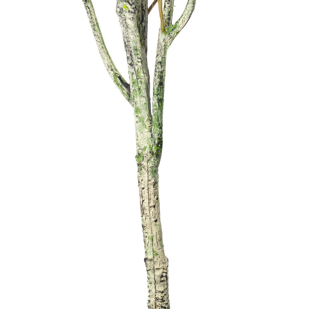 Vickerman 72" Artificial Green Olive Tree in Black Planters Pot.