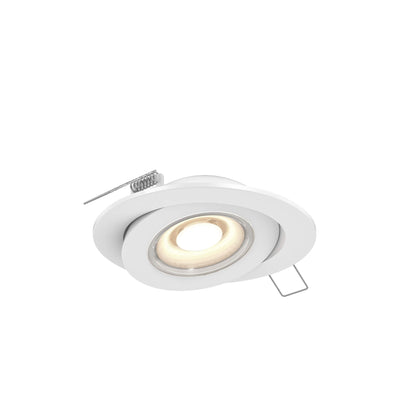 Dals Lighting Pivot 2"-6" LED Flat Gimbal Downlight, 90° Tilt, CCT Selectable, 120V/Voltage Selectable