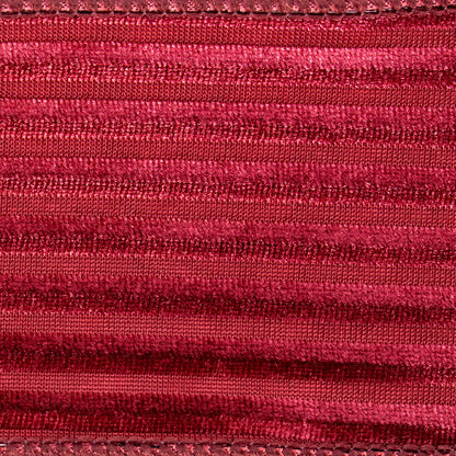 Vickerman 2.5" x 10 Yards Mauve Stripe Mesh and Velvet Ribbon