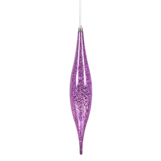 Vickerman 13" Orchid Mercury Rain Drop Ornament. Comes 2 per Bag.