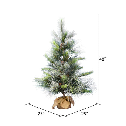Vickerman 48"x25" Frosted Pine Artificial Christmas Tree Unlit
