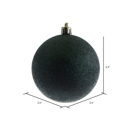 Vickerman 2.4" Midnight Green Glitter Ball Ornament 24 per Bag