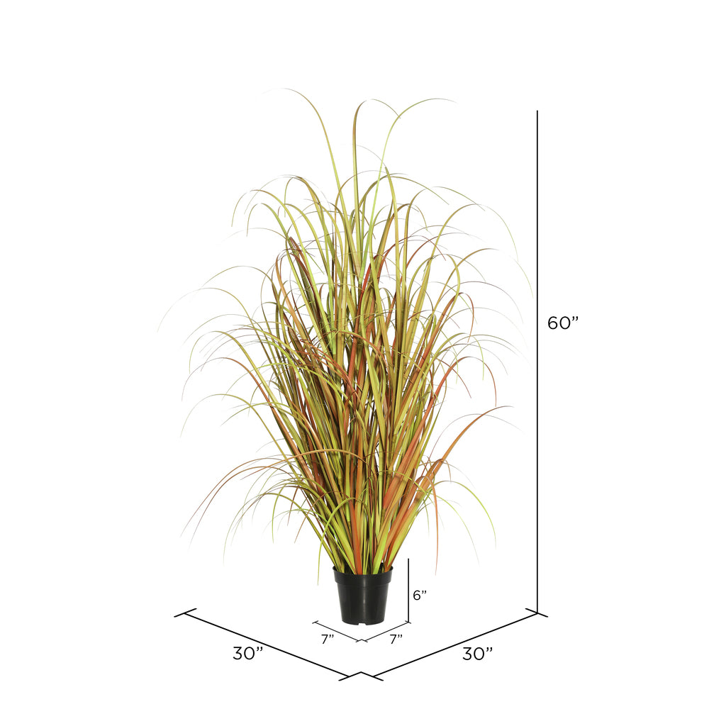 Vickerman 60"  PVC Artificial Potted Mixed Brown Grass.