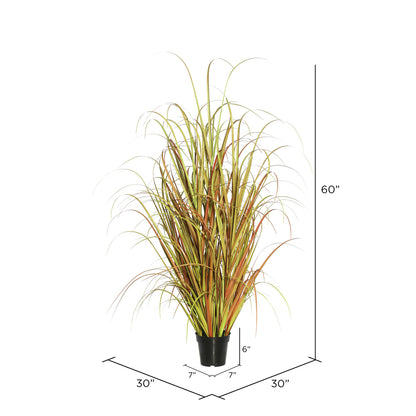 Vickerman 60"  PVC Artificial Potted Mixed Brown Grass.