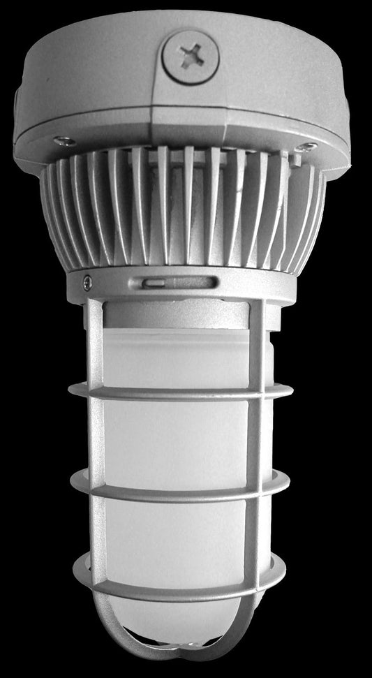 Westgate LED Universal Vapor Lights, (All Mounting Options In One Box) 120-277V, IP65 Nema 3R, Industrial Lighting, 12W, 840 Lumens, 3000K, Silver Finish