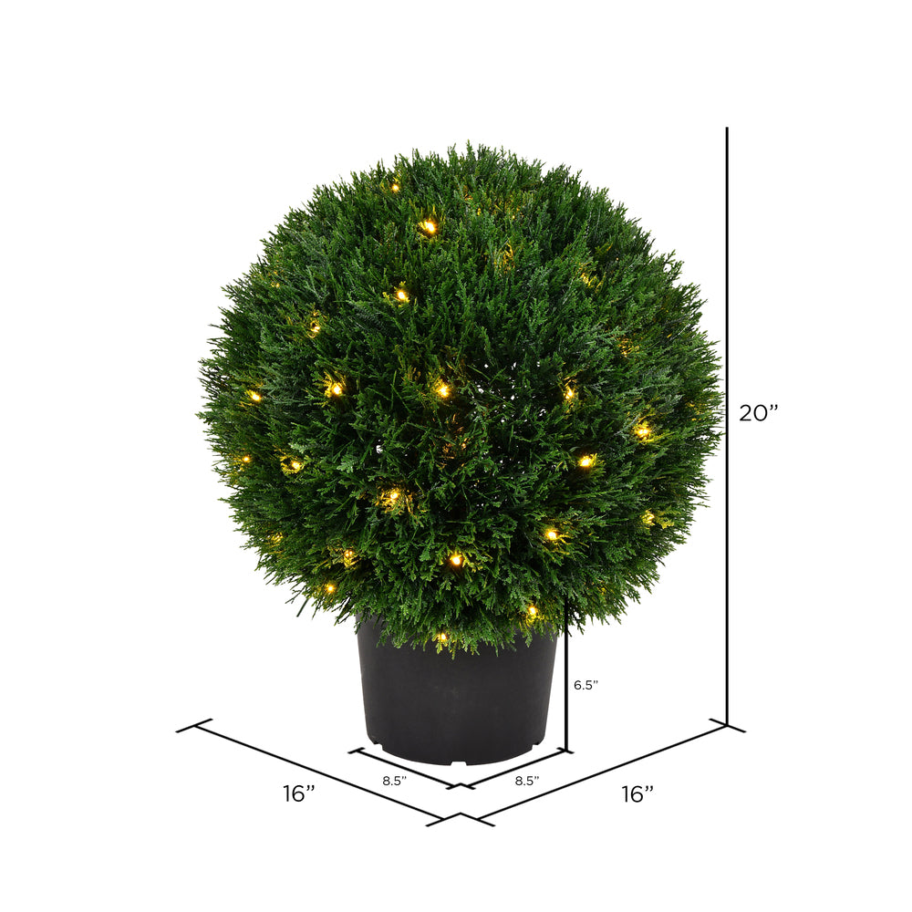 Vickerman 20" Artificial Green Cedar Ball.