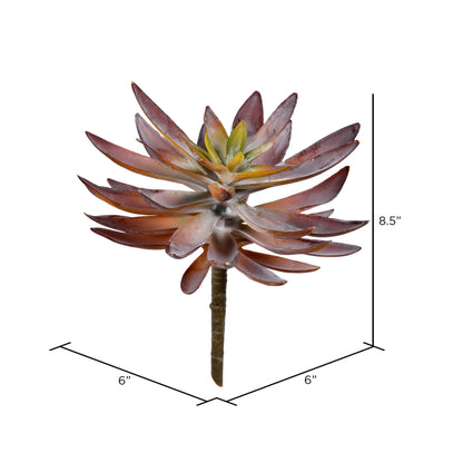 Vickerman 8.5" Artificial Succulent Pick Set of 3