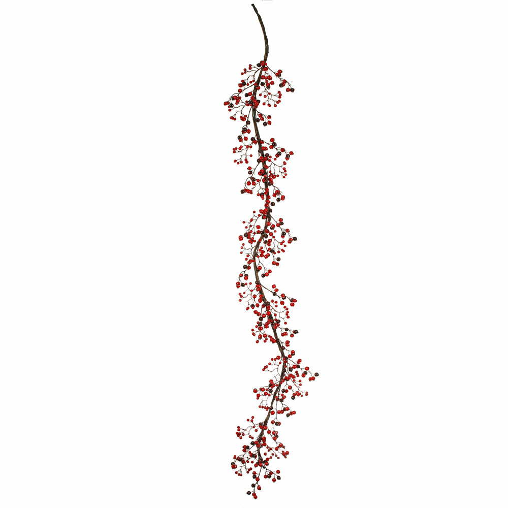 Vickerman 6' Red-Burgundy Mixed Berry Artificial Christmas Garland Unlit